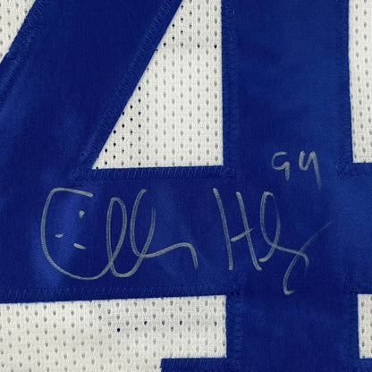 Blue and white Charles Haley custom jersey with JSA COA autograph