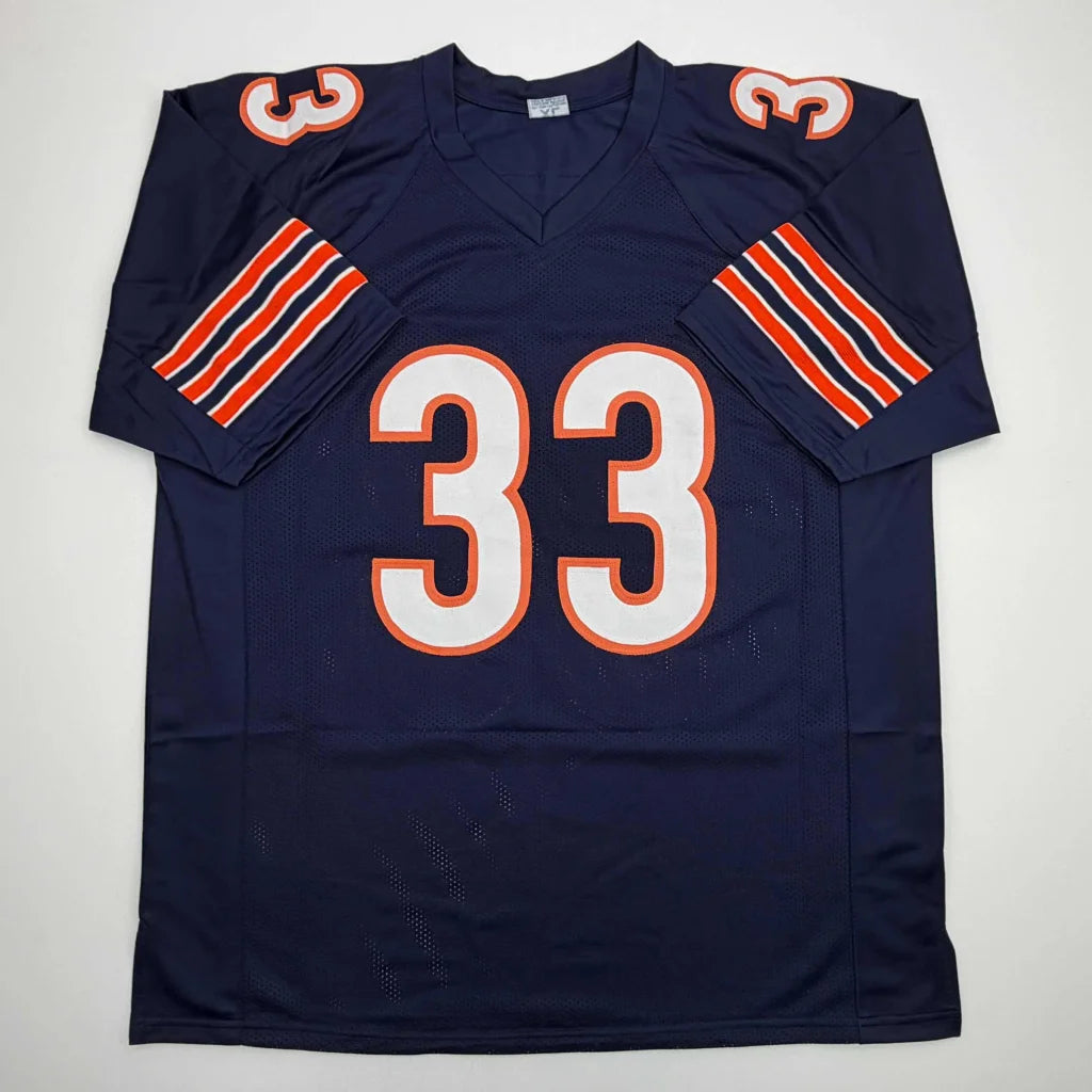 Autographed Charles Tillman Peanut Chicago Blue Football Jersey Beckett BAS COA | Authenticated Signed Sports Jersey | vintageantiquesgifts.com