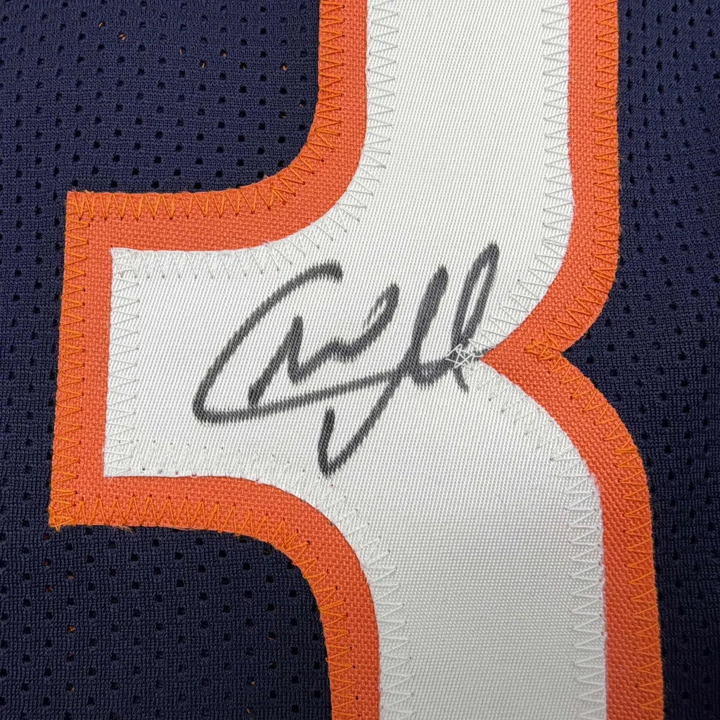 Autographed Charles Tillman Peanut Chicago Blue Football Jersey Beckett BAS COA | Authenticated Signed Sports Jersey | vintageantiquesgifts.com