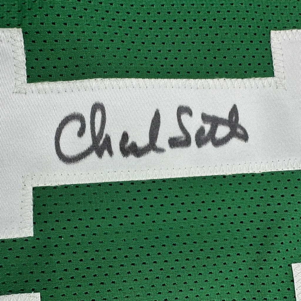 Autographed/Signed Charlie Scott Boston Green Basketball Jersey JSA COA