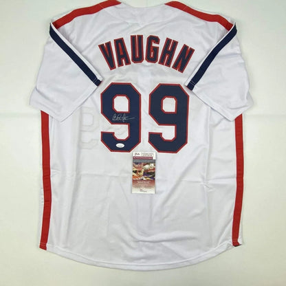 White Wild Thing Ricky Vaughn custom jersey with autograph and authentication for professional sports