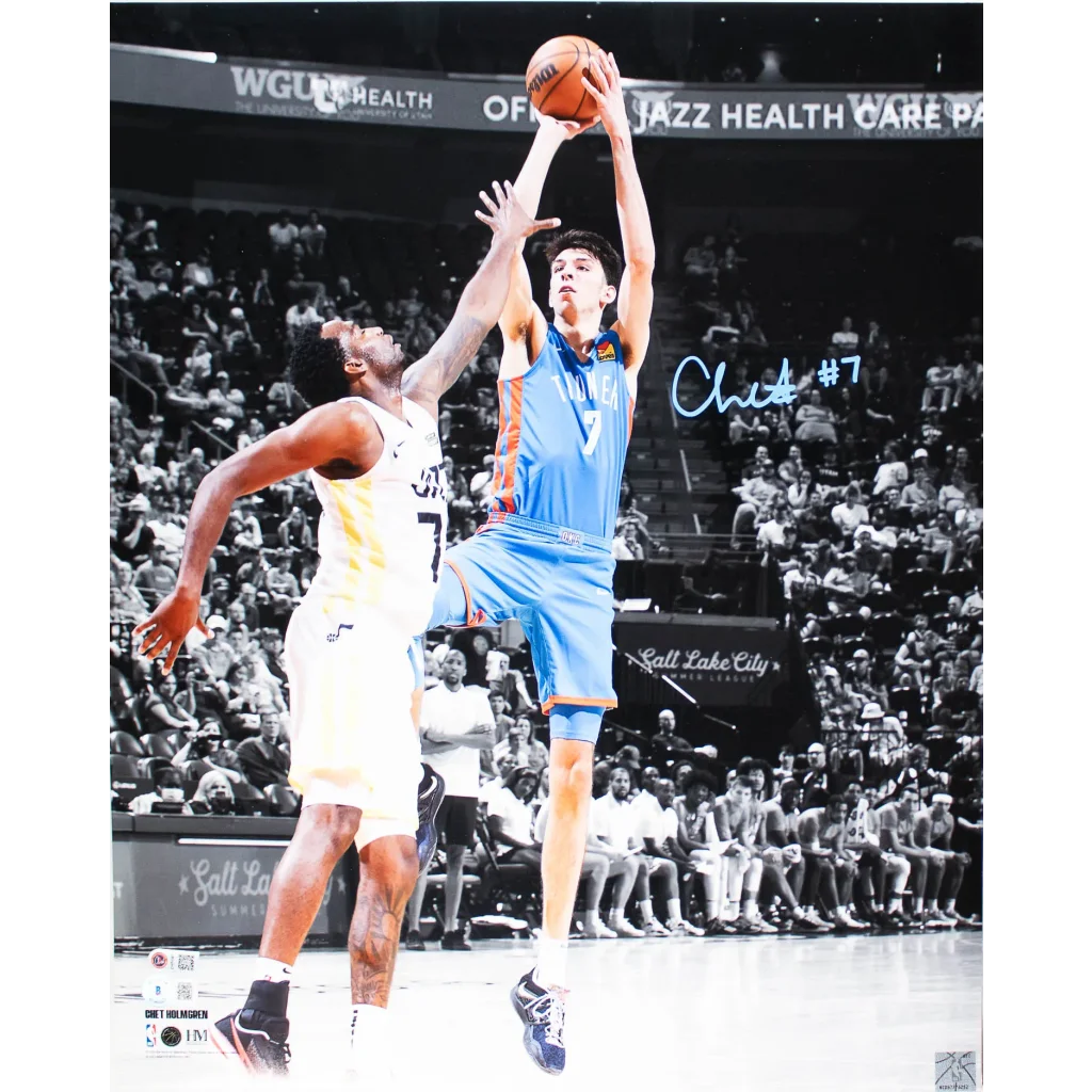 Signed Oklahoma City Thunder 16x20 basketball photo with third-party authentication