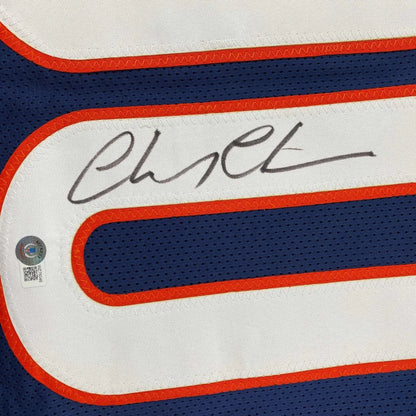 Autographed Chevy Chase Clark Griswold Christmas Vacation Chicago Blue Football Jersey Beckett BAS COA | Authenticated Signed Sports Jersey | vintageantiquesgifts.com