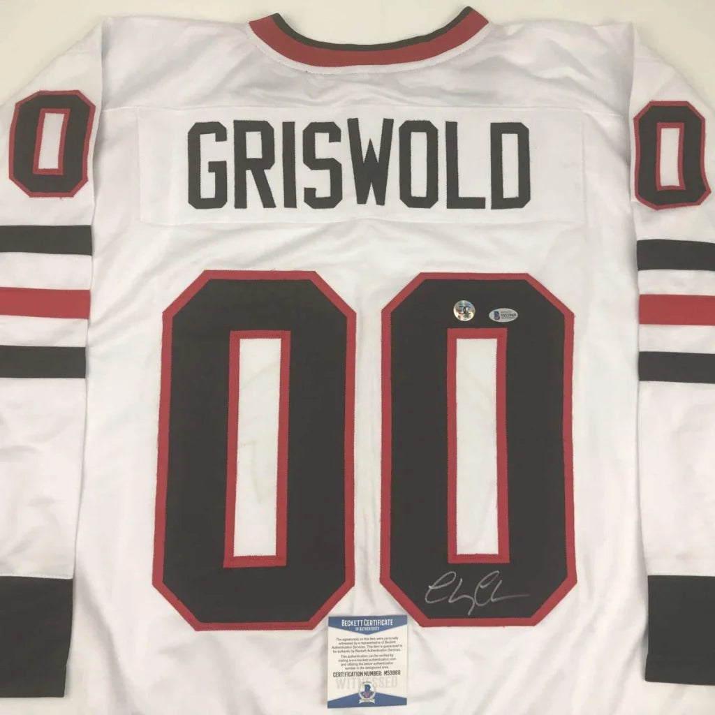 White custom jersey from Professional Sports League with Griswold 00 autograph sticker