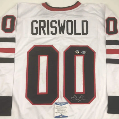 White custom jersey from Professional Sports League with Griswold 00 autograph sticker