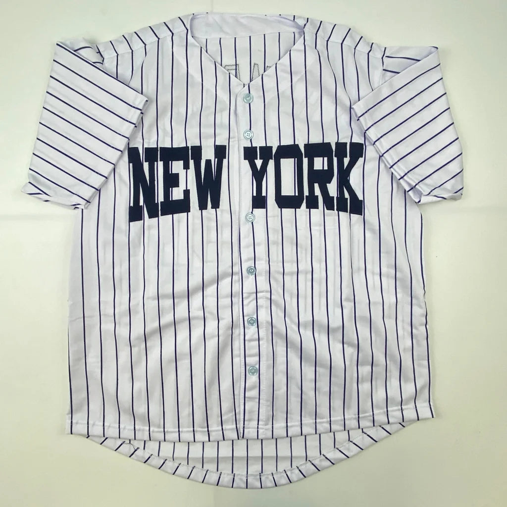 Autographed Chris Chambliss New York Pinstripe Baseball Jersey JSA COA | Authenticated Signed Sports Jersey | vintageantiquesgifts.com