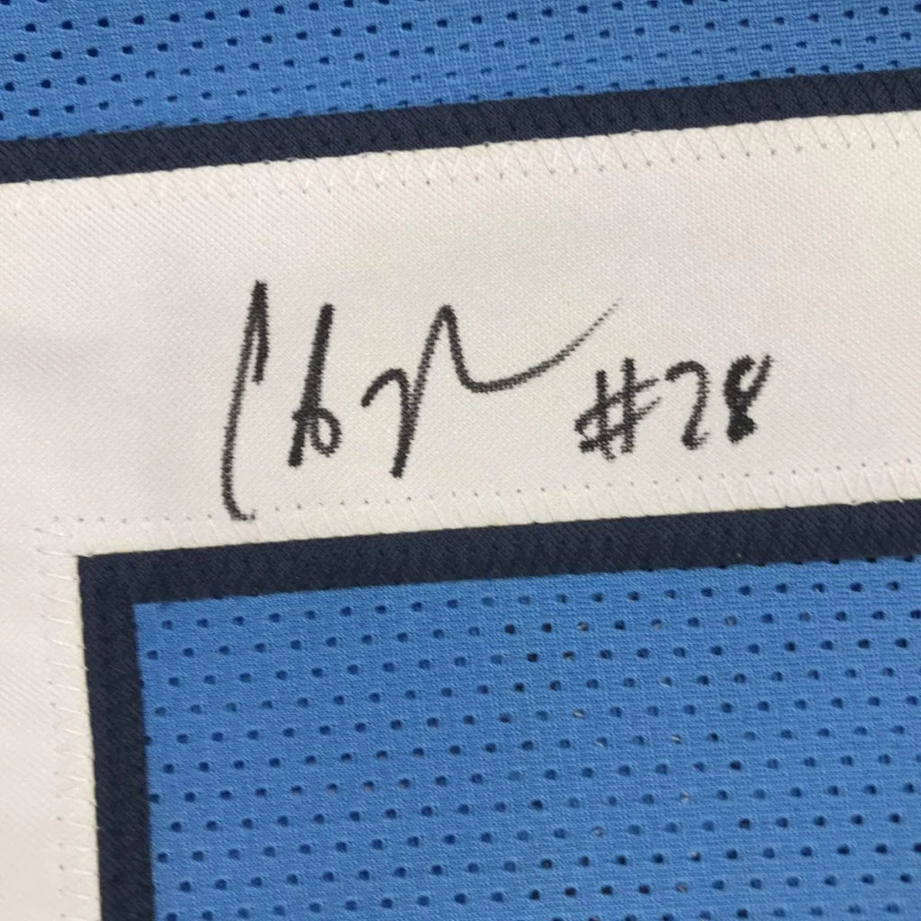 Autographed Chris Johnson Tennessee Powder Blue Football Jersey JSA COA | Authenticated Signed Sports Jersey | vintageantiquesgifts.com