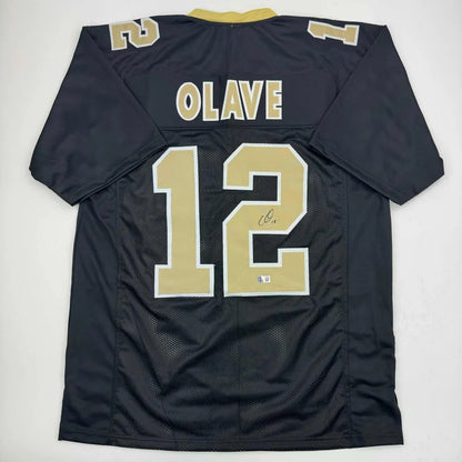 Autographed Chris Olave New Orleans Black Football Jersey Beckett BAS COA | Hall of Fame Sports Memorabilia | vintageantiquesgifts.com