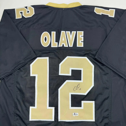Autographed Chris Olave New Orleans Black Football Jersey Beckett BAS COA | Certified Authentic Signed Memorabilia | vintageantiquesgifts.com