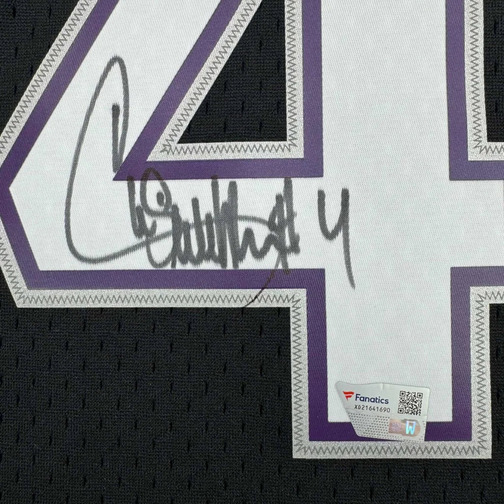 Autographed Black Chris Webber Sacramento Custom Jersey with Fanatics COA