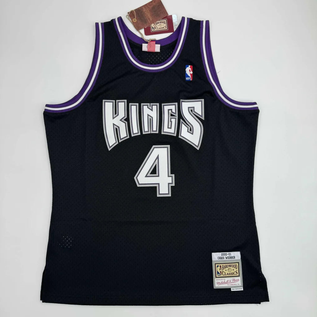 Black Chris Webber Sacramento custom jersey with Fanatics COA and Kings logo