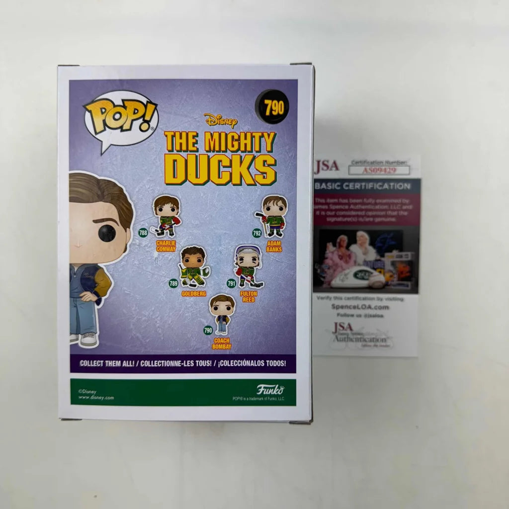 Autographed Coach Gordon Bombay Emilio Estevez The Mighty Ducks Funko Pop #790 Movie Figurine Toy JSA COA | Authenticated Signed Sports Collectible | vintageantiquesgifts.com