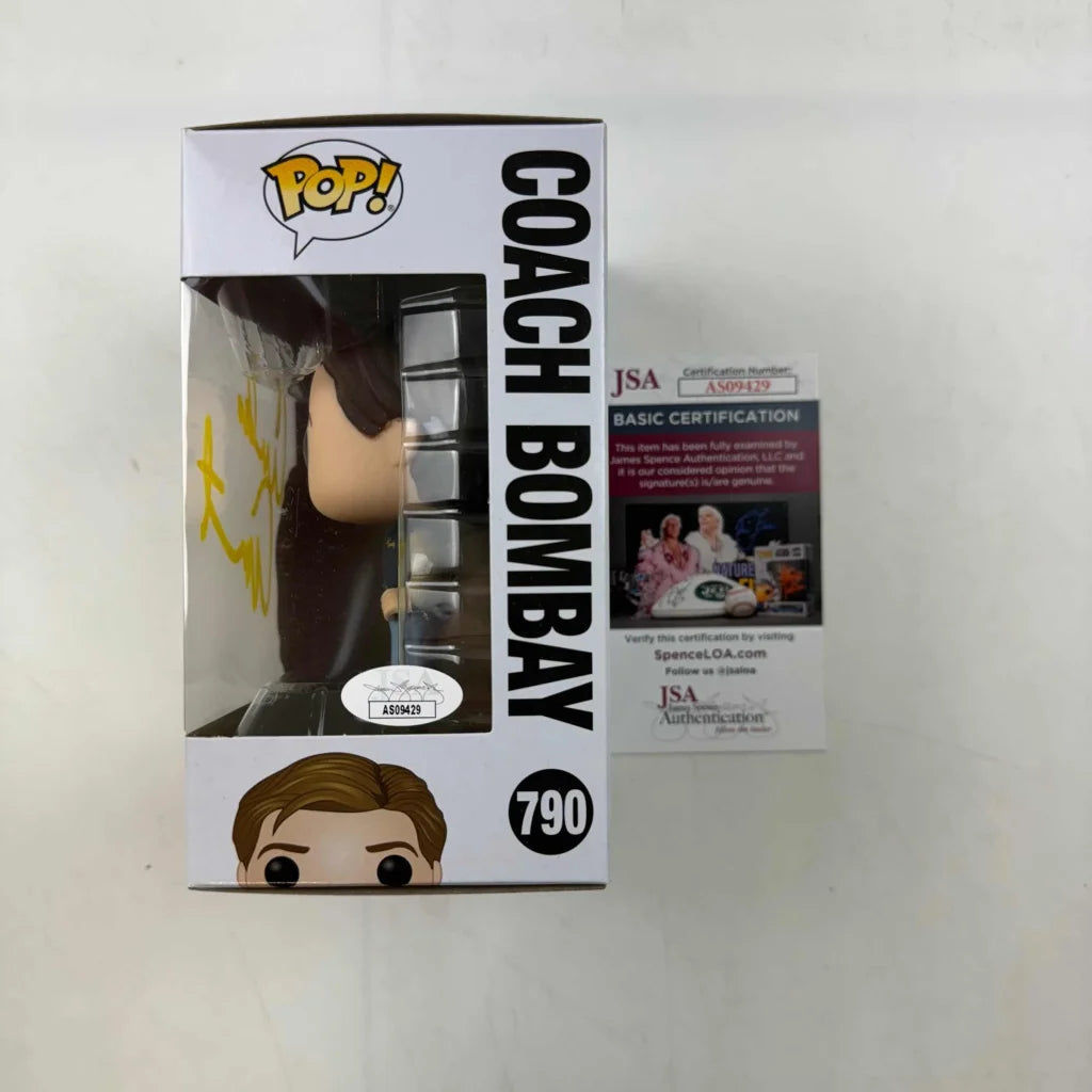 Autographed Coach Gordon Bombay Emilio Estevez The Mighty Ducks Funko Pop #790 Movie Figurine Toy JSA COA | Certified Authentic Signed Memorabilia | vintageantiquesgifts.com