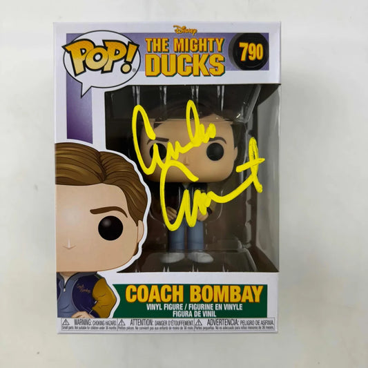 Mighty Ducks Funko Coach Bombay Emilio Estevez autographed figure with third-party authentication