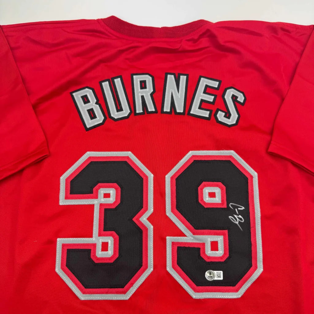 Red Corbin Burnes Arizona custom jersey with autograph and Beckett BAS COA