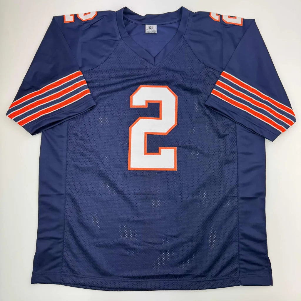Autographed D.J. DJ Moore Chicago Retro Blue Football Jersey Beckett JSA COA | Authenticated Signed Sports Jersey | vintageantiquesgifts.com