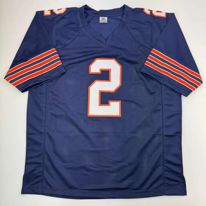 Autographed D.J. DJ Moore Chicago Retro Blue Football Jersey Beckett JSA COA | Authenticated Signed Sports Jersey | vintageantiquesgifts.com