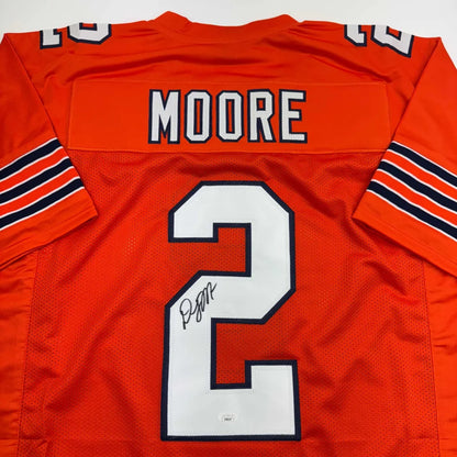 Autographed D.J. Moore Chicago Bears retro orange custom jersey, number 2