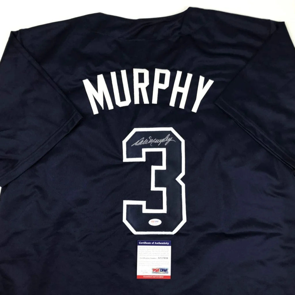 Autographed Dale Murphy Atlanta Dark Blue Baseball Jersey PSA/DNA COA | Certified Authentic Signed Memorabilia | vintageantiquesgifts.com