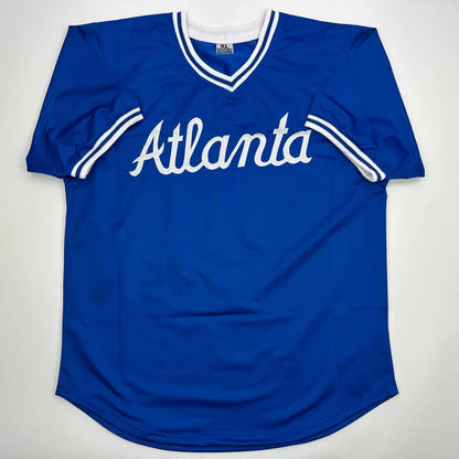 Autographed Dale Murphy Atlanta royal blue custom jersey JSA COA