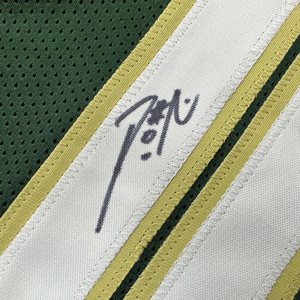 Damian Lillard Milwaukee green signed jersey with JSA COA and black marker signature