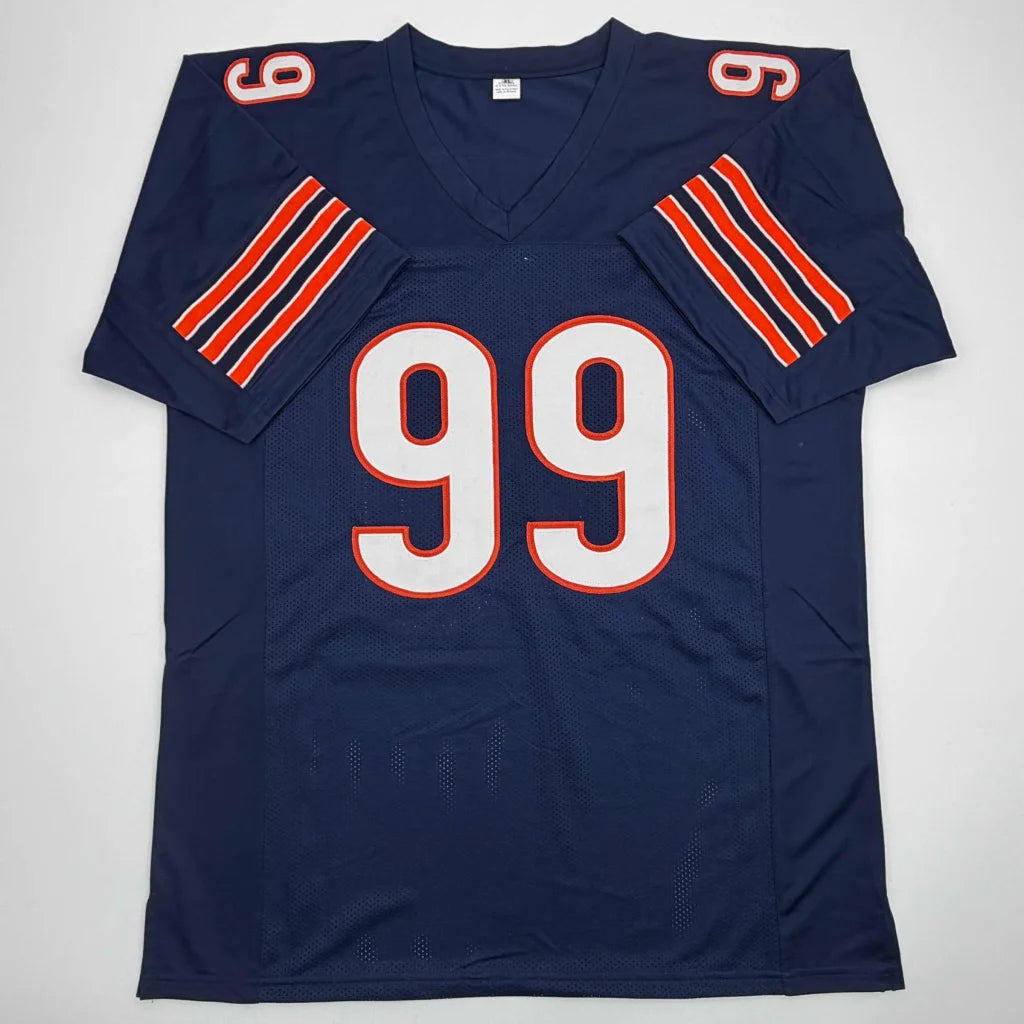 Autographed Dan Hampton Chicago Blue Football Jersey Beckett BAS COA | Authenticated Signed Sports Jersey | vintageantiquesgifts.com