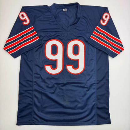 Autographed Dan Hampton HOF 2002 Chicago Blue Football Jersey Beckett BAS COA | Authenticated Signed Sports Jersey | vintageantiquesgifts.com
