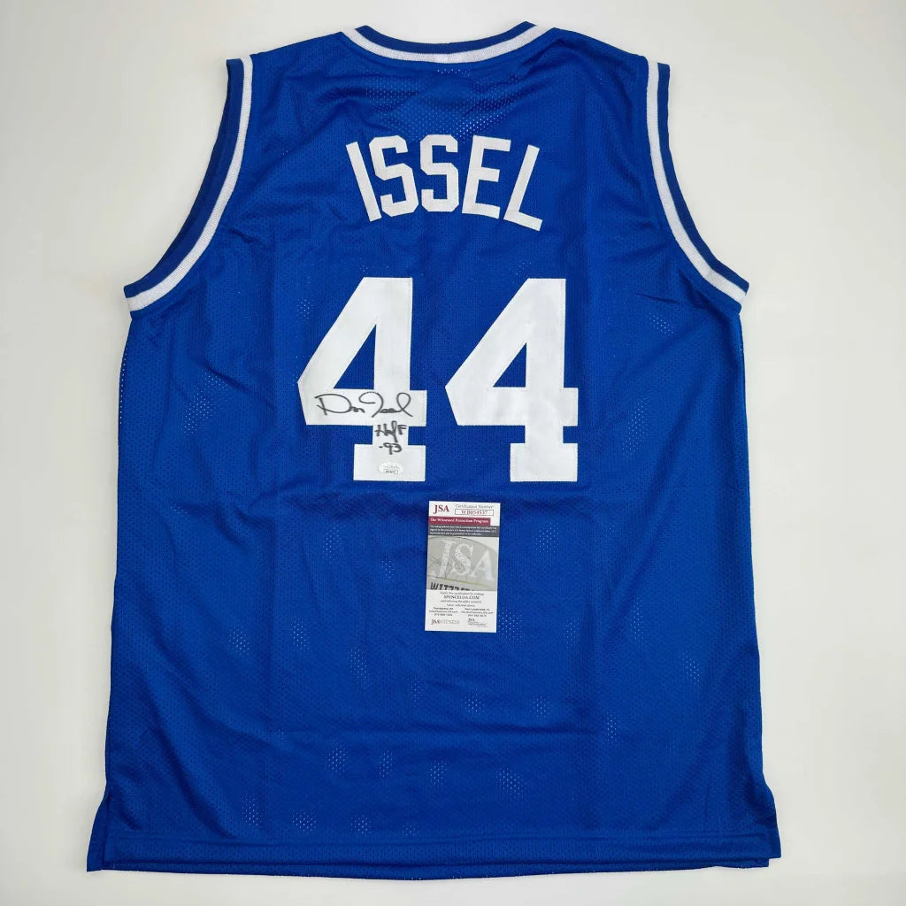Autographed Dan Issel Kentucky Blue College Basketball Jersey JSA COA | Hall of Fame Sports Memorabilia | vintageantiquesgifts.com
