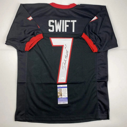 Autographed D'Andre Swift Georgia Black College Football Jersey JSA COA | Hall of Fame Sports Memorabilia | vintageantiquesgifts.com