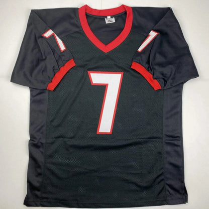 Autographed D’Andre Swift Georgia black custom jersey with number 7