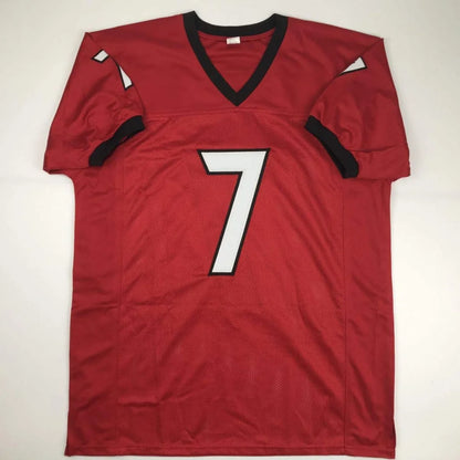 Red custom jersey with number 7 for D’Andre Swift, perfect for sports league fans