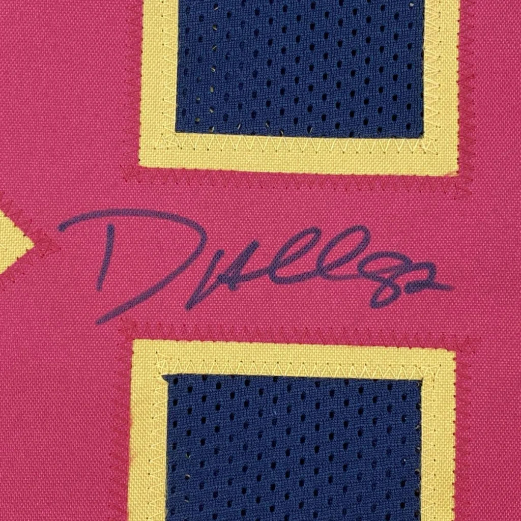 Autographed Dante Hall custom Kansas City Chiefs jersey with pink patch, JSA COA