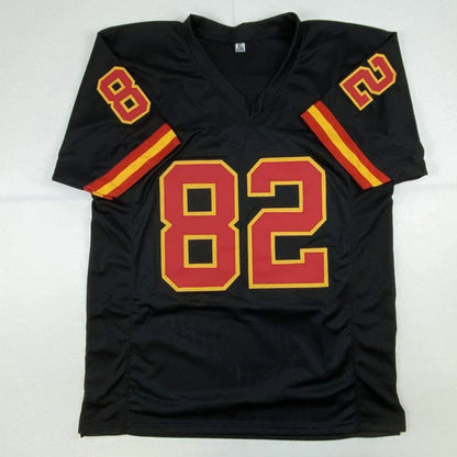 Autographed Dante Hall Kansas City black custom jersey number 82 JSA COA