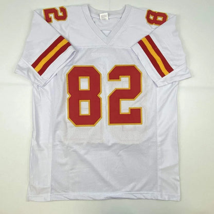 White custom jersey with red and gold stripes from Professional Sports League Star Dike 82