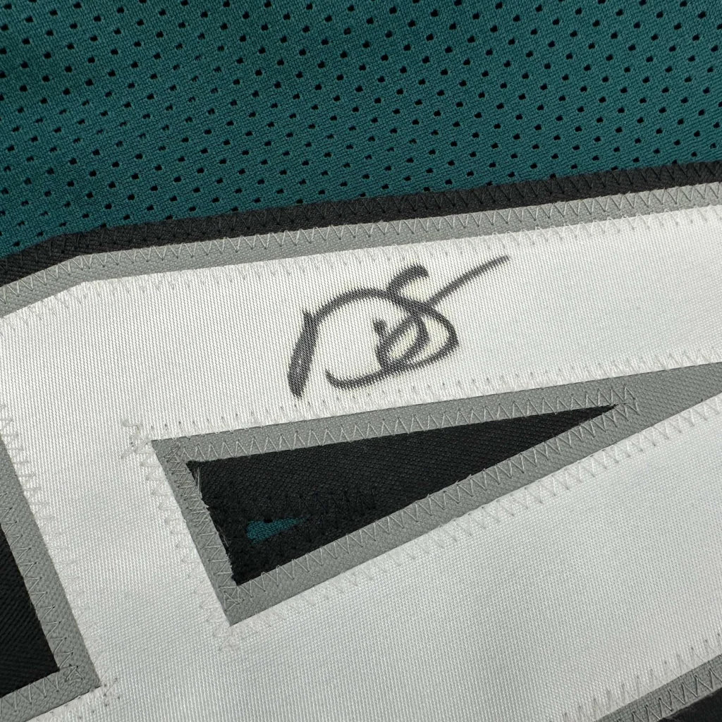Autographed Darren Sproles teal white Philadelphia Eagles custom jersey