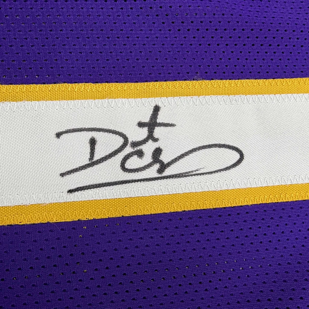 Autographed Daunte Culpepper Minnesota Purple Football Jersey Beckett BAS COA | Authenticated Signed Sports Jersey | vintageantiquesgifts.com