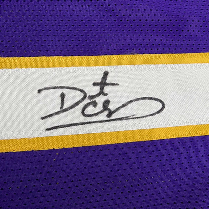 Autographed Daunte Culpepper Minnesota Purple Football Jersey Beckett BAS COA | Authenticated Signed Sports Jersey | vintageantiquesgifts.com