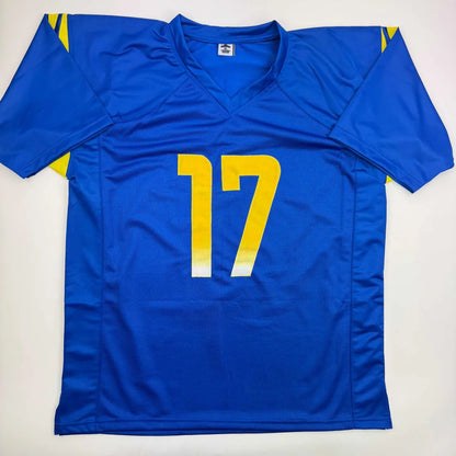 Autographed Davante Admas Los Angeles LA Blue Football Jersey Beckett BAS COA | Authenticated Signed Sports Jersey | vintageantiquesgifts.com