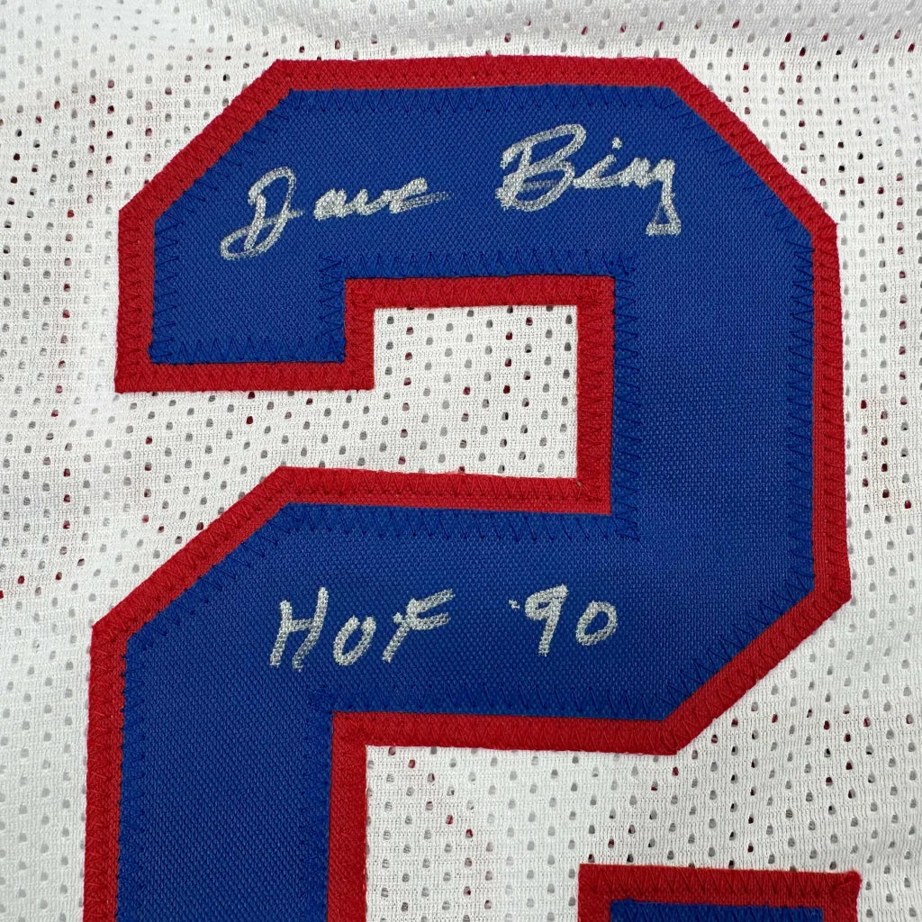 Autographed Dave Bing HOF 90 Detroit White Basketball Jersey Beckett BAS COA | Authenticated Signed Sports Jersey | vintageantiquesgifts.com
