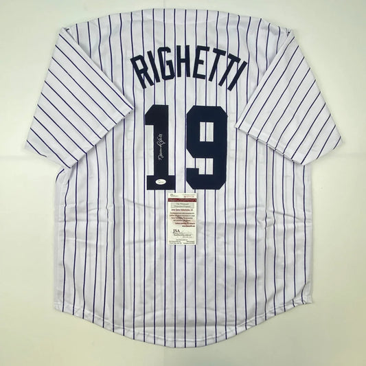 Autographed Dave Righetti New York Pinstripe Baseball Jersey JSA COA | Hall of Fame Sports Memorabilia | vintageantiquesgifts.com