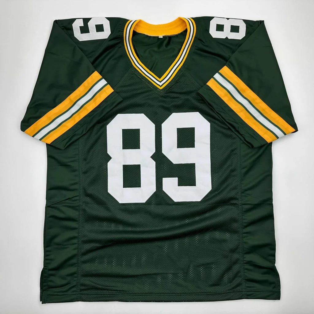 Autographed Dave Robinson HOF custom Green Bay Packers professional sports jersey