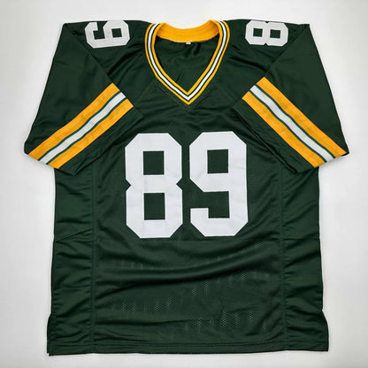 Autographed Dave Robinson HOF custom Green Bay Packers professional sports jersey