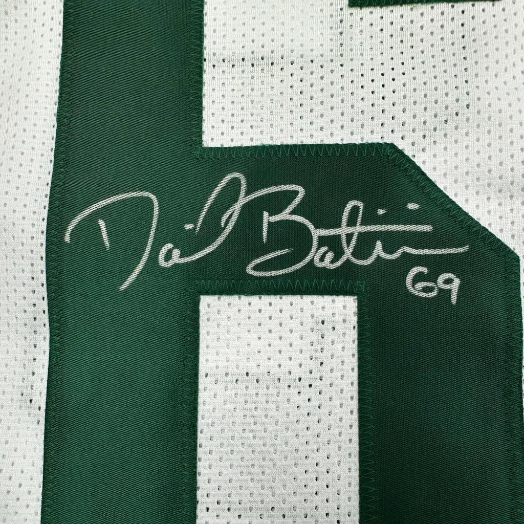 Autographed/Signed David Bakhtiari Green Bay White Football Jersey JSA COA