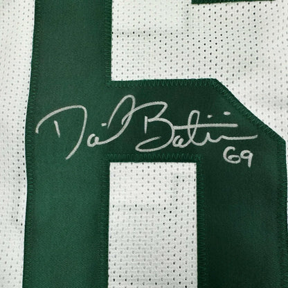 Autographed/Signed David Bakhtiari Green Bay White Football Jersey JSA COA
