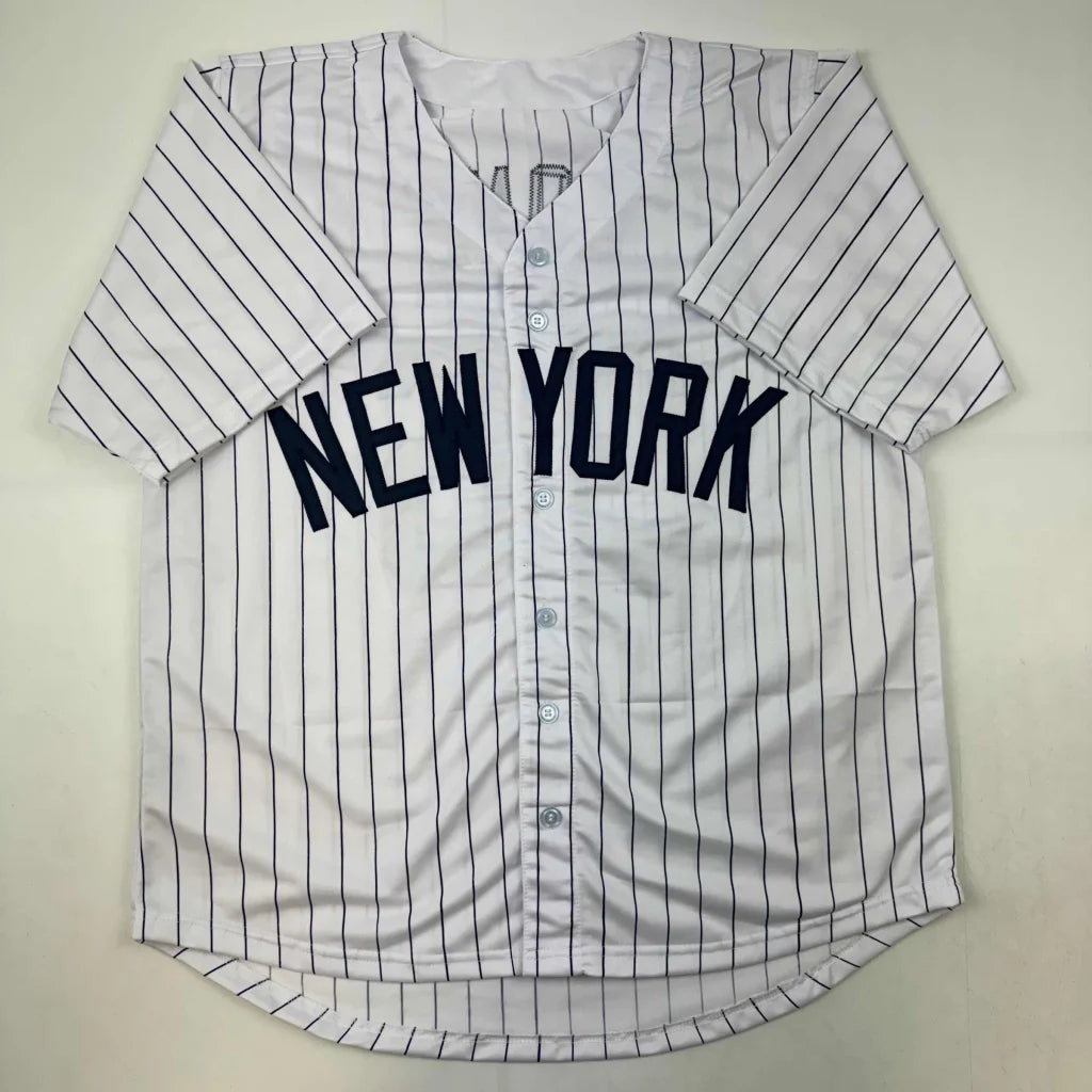 Autographed David Cone New York Pinstripe Baseball Jersey Beckett BAS COA | Authenticated Signed Sports Jersey | vintageantiquesgifts.com