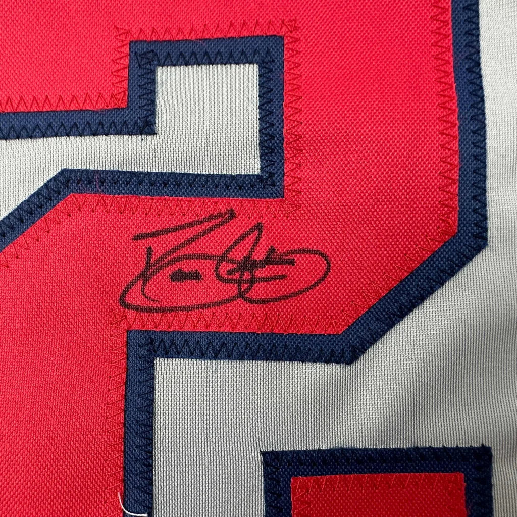 Autographed David Justice Atlanta Grey Baseball Jersey JSA COA | Authenticated Signed Sports Jersey | vintageantiquesgifts.com