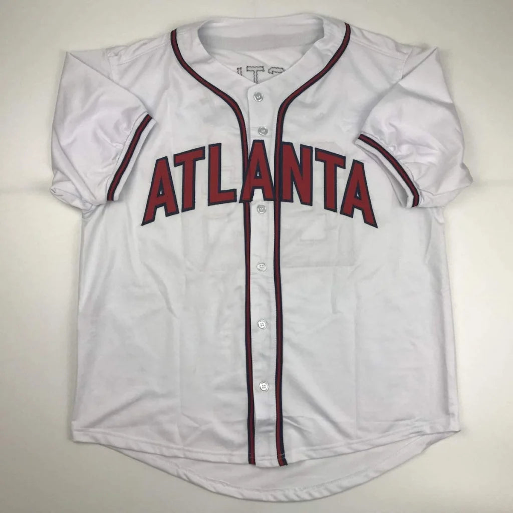 Autographed David Justice Atlanta White Baseball Jersey JSA COA | Authenticated Signed Sports Jersey | vintageantiquesgifts.com