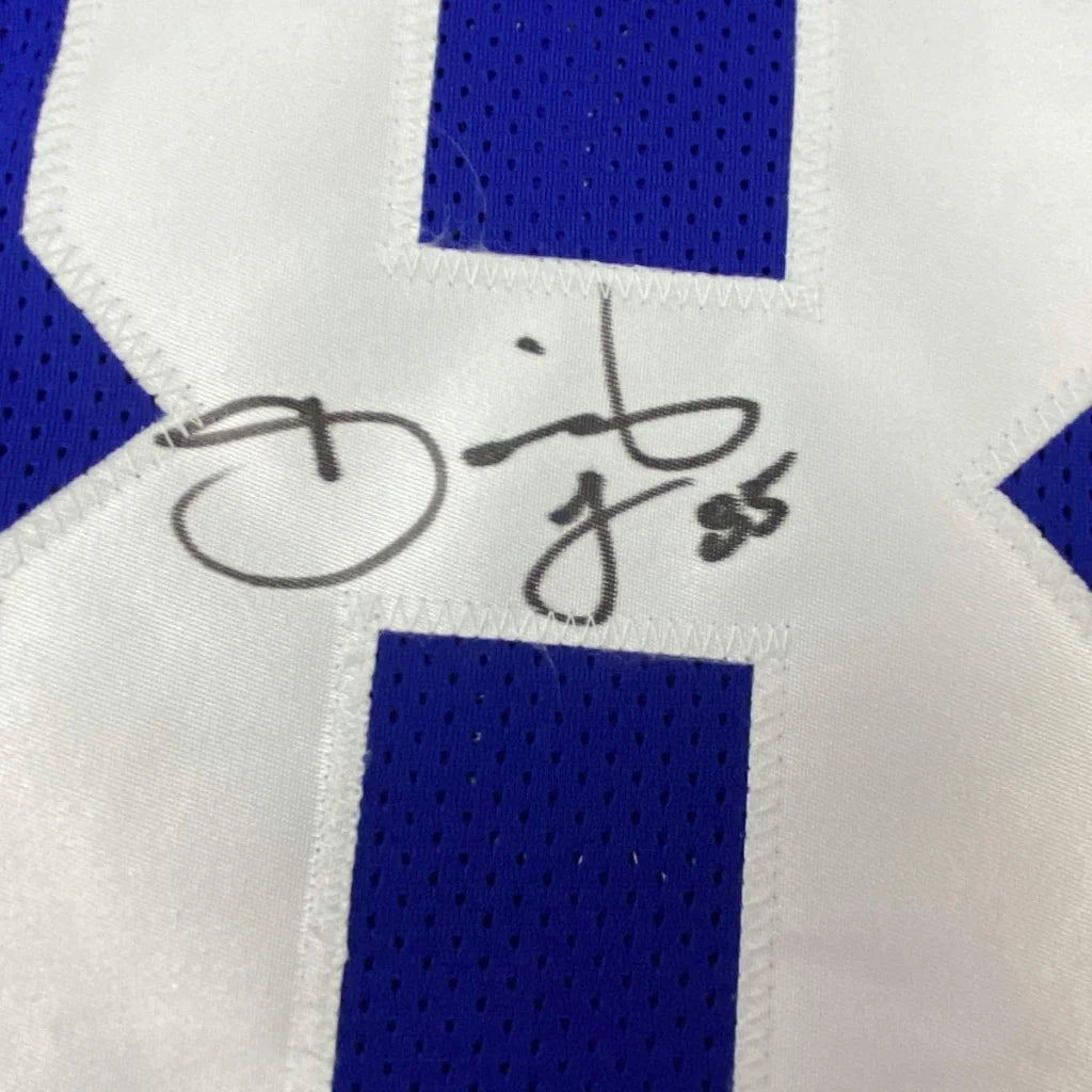 Autographed David Tyree New York Giants custom jersey in royal blue, JSA COA