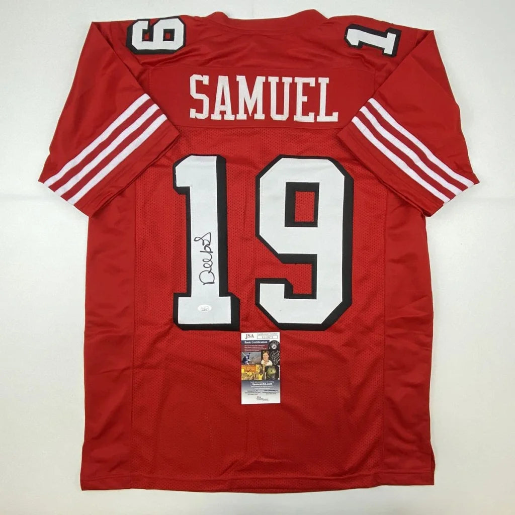 Autographed Deebo Samuel San Francisco Red Alternate Football Jersey JSA COA | Hall of Fame Sports Memorabilia | vintageantiquesgifts.com