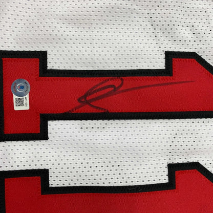 Autographed DeMar DeRozan Chicago Bulls custom jersey with red signature, Beckett COA